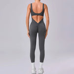 Seamless Yoga Jumpsuits Sports Fitness Hip-lifting Hollow Beauty Back One-piece Workout Running Gym Leggings Bodysuits for Women
