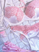 MOYISU New Release Contrast Bra Set | Demure & Sexy French Lace Bralette | Accentuates Small Chest Curves | Breathable Lingerie