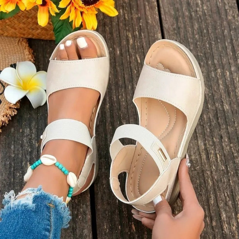 Women's Summer Wedge Sandals 2026 New Fashion Comfortable Beach Ladies Light Casual Thick Soled Sandals for Women