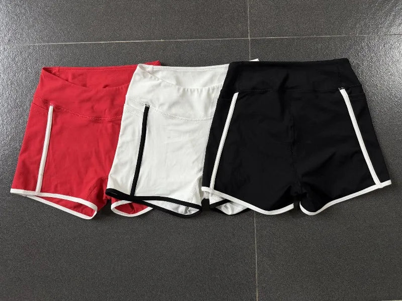 Women's High Waisted Yoga Shorts Slim Fit Hip Lifting Sports Pants Outdoor Running Fitness Gym Workout Shorts