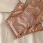 Cross Belt Lace Transparent Sexy Underpants Women's Low Waist Mesh Hollowed Bow Panties Cotton Breathable Briefs Lingerie
