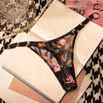 Seamless Sexy Thong Women Underwear Briefs Panties Zebra Flower Low Rise Luxury Metal Buckle G String Bikini Girls Female Panty