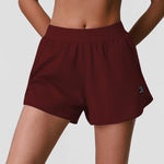 Breathable Yoga Tennis Shorts Women Anti Glare Belt Lined Sports Pants Outwear Quick Drying Training Running Fitness Shorts