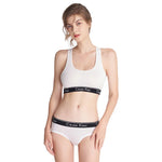 Fashion Letter Print Top Sexy Beauty Back Tube Top Women's Underwear Set Breathable Seamless Female Lingerie Suit