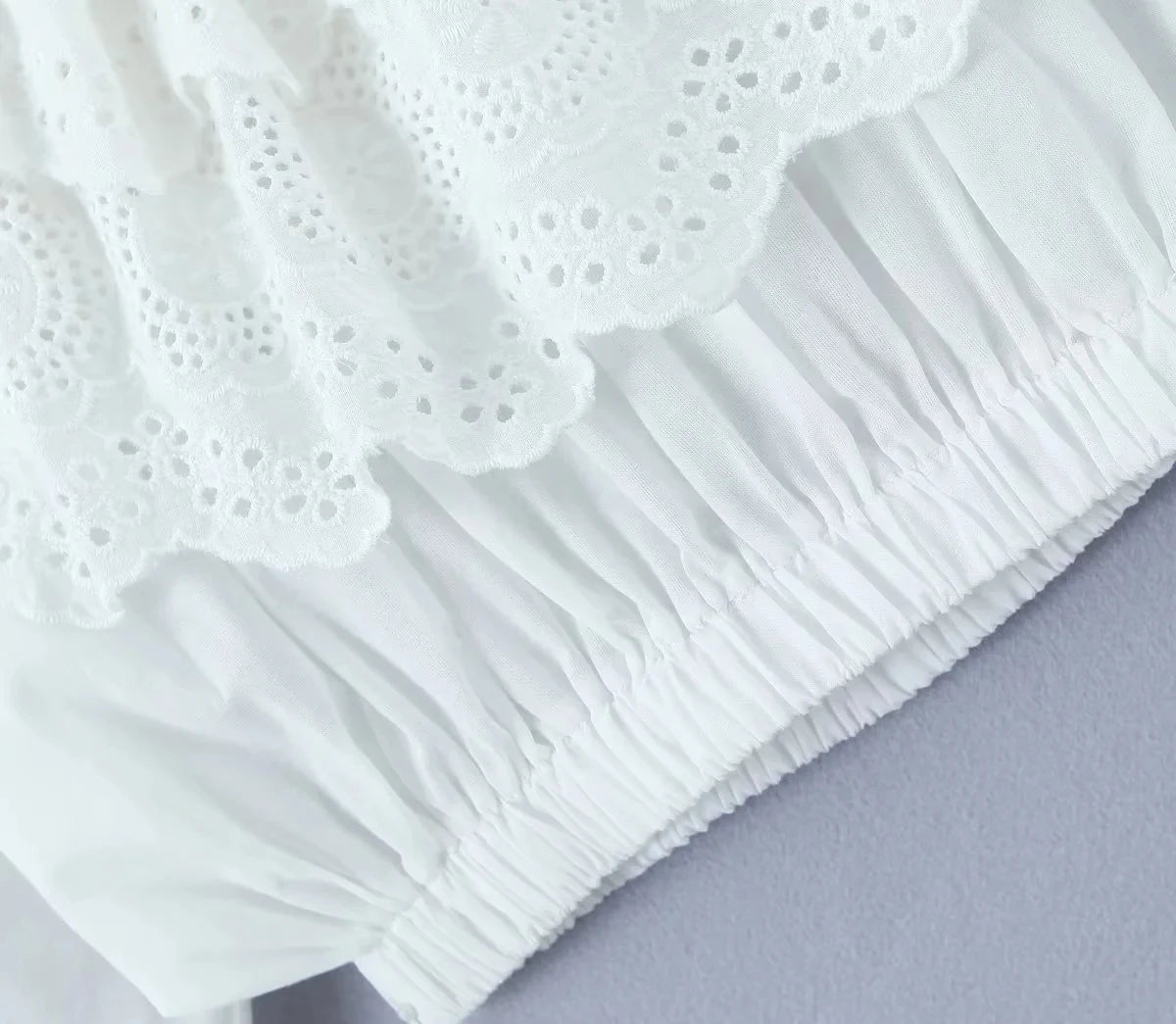 Foridol Summer Off Shoulder White Lace Skirt Set Dress Women Outfits Ruffles Tiered Mini Flower Embriodery Two Pieces Beach Suit