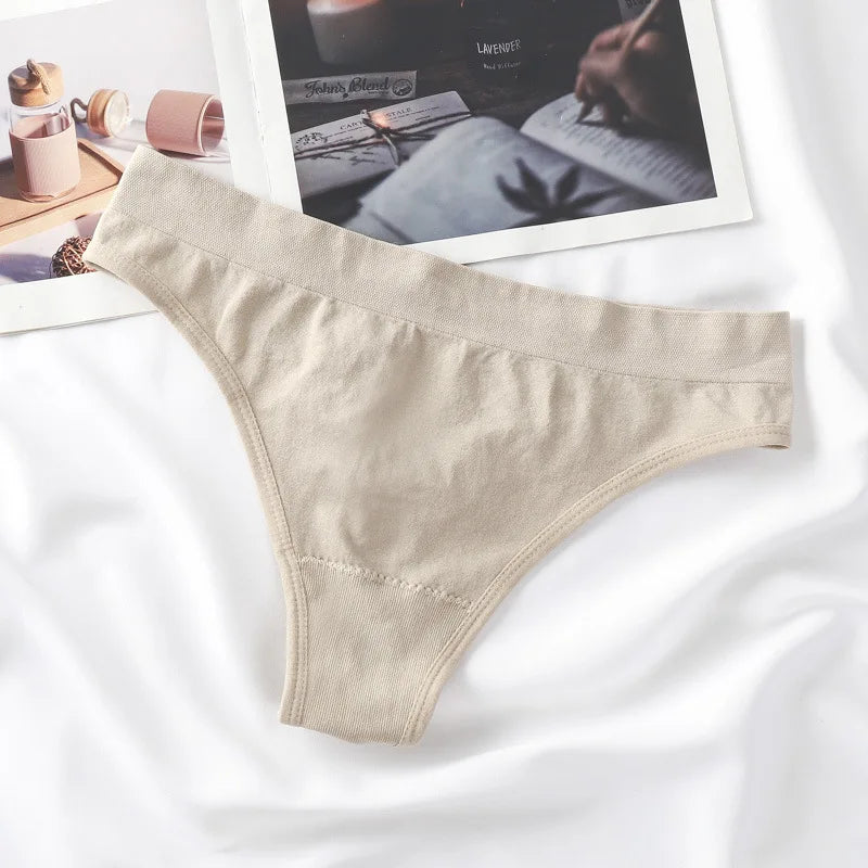 1PC Seamless Thongs Women High Waist Panties Sports Underwear Ladies Sexy Lingere Comfortable T-back Panty Women G-string