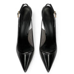 Summer Women High Heeled Shoes for Woman's Pointed Toe Ankle Thin Heels Mixed Colors Pumps Sexy Lady Patent Leather Party Shoes