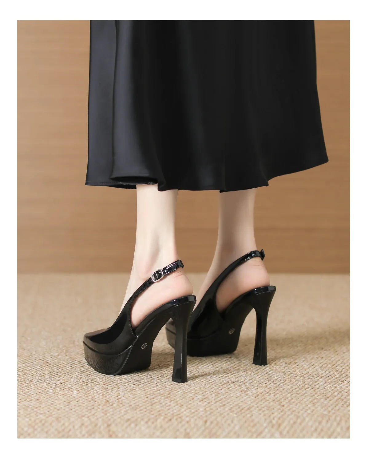 Baotou Slingbacks Sandals Women's Summer 2026 New Pointed Thin Heel High Heels for Ladies Waterproof Table Not Tired Foot Shoes
