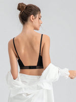 Sexy French lingerie for women without steel rings Push-up bra with a U-back design for enhanced support and an open-back