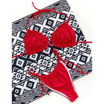 Sexy Ruffled Frilled Pleated Ruched Bikini Women Swimwear Female Swimsuit Two-pieces Bikini Set Bather Bathing Suit Swim V3239