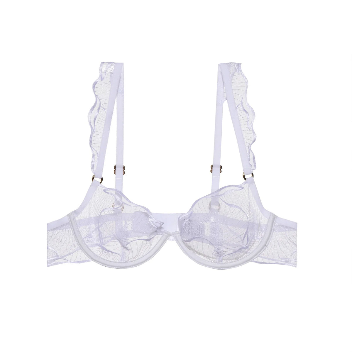 Sexy French Minimizer Bra Ultra Thin Embroidery Lace Large Bust Full Coverage Wireless Lingerie Set CA Delivery MOYISU 32-38-ABC