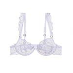 Sexy French Minimizer Bra Ultra Thin Embroidery Lace Large Bust Full Coverage Wireless Lingerie Set CA Delivery MOYISU 32-38-ABC