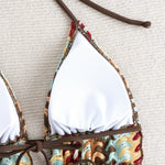 Sexy Striped Knitting Strings Bikini 2025 Women Swimsuit Female Swimwear Thong Bikinis Set Brazilian Beach Bathing Suit Biquini