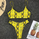 2026 Snake Leopard Brazilian Bikini Female Swimsuit Women Swimwear Two Pieces Bikini Set High Cut Bathing Suit Swim Beach Wear
