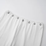 Womens Summer Cropped Pants Mid Rise Flare Trousers Stylish Casual Leg Pants with Silver Eyelet Capris