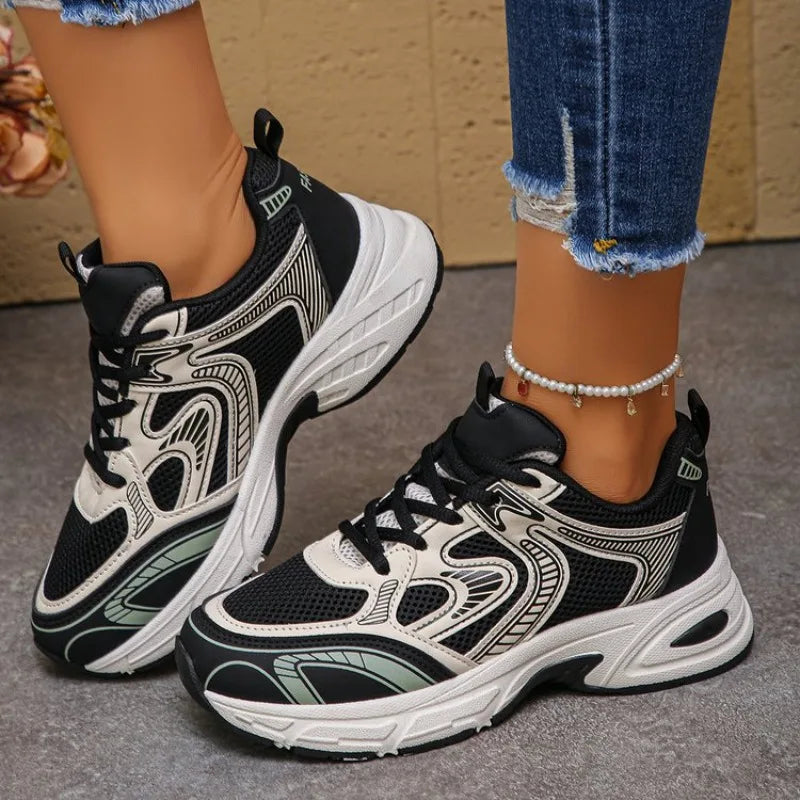 2026 Summer New Women's Dad Sneakers - Breathable Mesh Small-Design Casual All-Match Sports Shoes