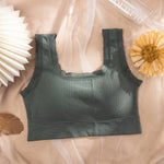 Women Wire Free Bra Removable Pad Bandeau Fixed Wide Lace Trim Strap Rib Tube Top Everyday Layering Intimates