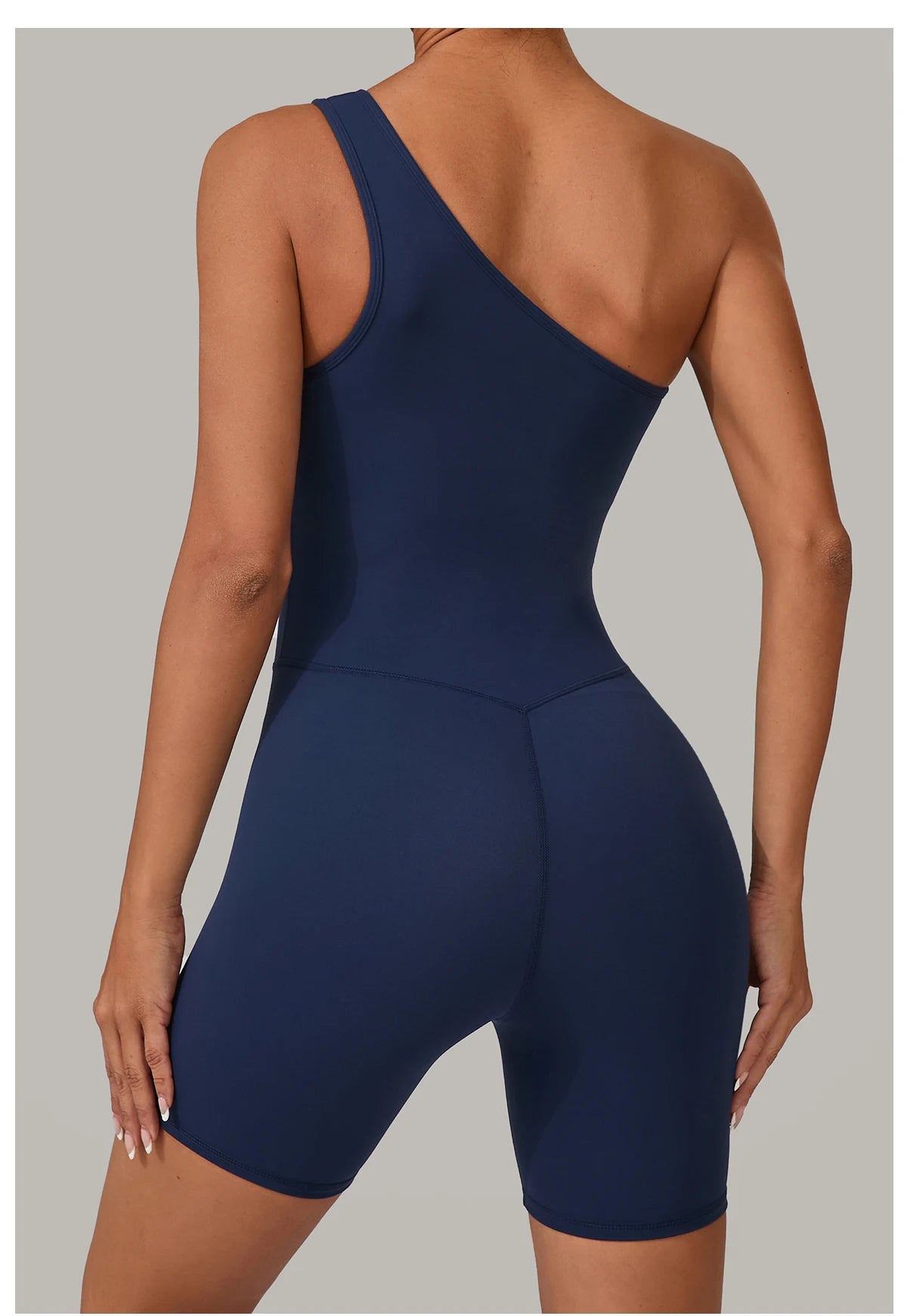 One Shoulder Women Sports Jumpsuit Sleeveless Yoga Rompers Backless Sportswear Women Workout One Piece Bodysuits Female