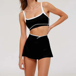 2 Pieces Women's Nude Yoga Set Bra Skirt Tracksuit Running Fitness Sports Set Slim Fit High Waist Beautiful Back Suit
