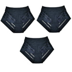 3Pcs/Set Women Panties High Waist Briefs Tummy Control Mesh Elastic Shapewear Ice Silk Female Seamless Underwear Sexy Lingerie