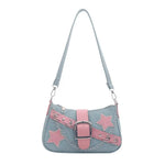 Fashion Women's Handbags Denim Stars Pattern Cool Girls Underarm Bag Female Small Shoulder Hobo Bags Chain Tote Bag