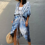 17 Colors Leopard Printed Colorful With Belt Tunic Cover-ups Beach Dress Beach Wear Beachwear Female Women Beach Cover Up V4510L