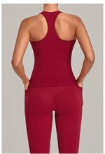 Women's Seamless Yoga Vest Sports Fitness Gym Beauty Back Top Nude Slim Fit Training Running Workout Vest