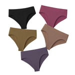 5Pcs/Set Briefs High Rise Panty Women Panties Female Underpants Solid Color Seamless Underwear S-XXXL Sexy Lingerie Intimates