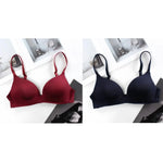 2Pcs/Set Padded Bras For Women Push Up Bra Underwear Non-wire Brassiere Sexy Lingerie Solid Color 3/4 Cup Comfort Intimates