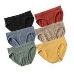 6Pcs/Set Women's Seamless Briefs Sports Underwear Female Underpants Low Rise Stretch Underwear Sexy Lingerie Soft Panty