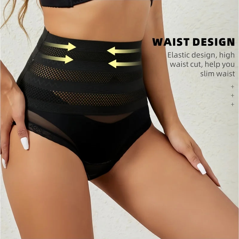 1Pc Women's Bodyshaper Belly Tightening Pants Body Lifting High Rise Panties Tummy Control Hip Underwear Solid Shapers Lingerie