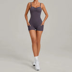 Outdoor Backless Yoga One Piece Suit Women Multiple Wearing Methods Sleeveless Slim Fit Pocket Stretch Sports Fitness Jumpsuit