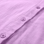 Cotton Linen Breathable And Comfortable Mid Length Oversized Button Down Half Sleeve O-neck Cardigan Casual Beach Suncreen Top