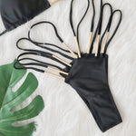 Sexy Hollow Out High Leg Cut Bikini Female Swimsuit Women Swimwear Two-pieces Bikini Set Brazilian Bather Bathing Suit Swim Lady