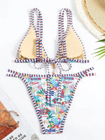 Printed High Cut Bikinis 2025 Brazilian Bikini Women Swimwear Female Swimsuit Two-pieces Bikini Set Bathing Suit Swim Beach Wear