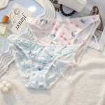 Girls Panties Thin Sexy Japanese Cute Cat Women Briefs Ice Silk Lady Thong Underwear Female Low Waist G String Lingerie