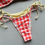 Sexy Orange Polka Dot Print Contrast Micro Bikini 2026 Women Hollow Out Push Up Bra Thong Swimsuit Summer Bathing Suit Swimwear