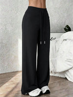 2026 New Casual Wide Leg Yoga Joggers Drawstring Sport Pants Naked Feeling High Stretch Outdoor Loose Sports Pants Spring Style