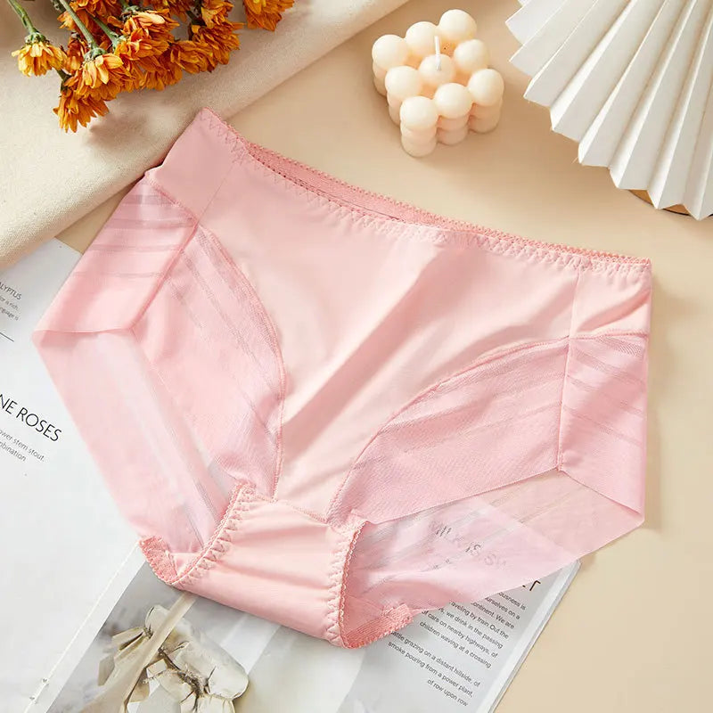 1 Pcs Women Panties Plus Size 3XL 4XL High Waist Sexy Hip Lift Briefs Seamless Lace Breathable Solid Silk Panty Female Lingerie