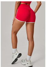 Color Blocking Patchwork Yoga Shorts Women Tight Fitting Peach Hip Lifting Sports Pants Gym Running Bike Wear Leggings