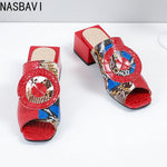 NASBAVI Out Outdoor Slippers Latest Luxury Shoes Women Designers Ladies Shoes and Sandals Wedding Shoes for Women Big Size 45 46