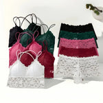 Women Lace Bra Set Bralette Low Rise Panties Nonwire Padded Bra Solid Color Underwear Set Female Sexy Lingerie Comfort Intimates