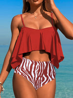 Strappy Bikinis 2026 Ruffle Swimsuit Women Sexy High Waist Swimwear Female Bathers Swimming Bathing Swimming Swim Suit Beachwear
