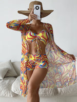 Sexy Print Bikini 2026 Women High Waist Swimsuit Cover Up Swimwear Female Lady Bathing Suit Swimming Summer Beachwear