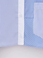 Foridol Stripes Crop Top+shirt 2 Pcs Outfits Women Casual Summer Autumn Casual Set Blue Matching Set Shorts Set Female Suit