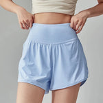 Women's High-Waisted Slimming Yoga Sports Shorts Summer Anti-Glare Three-Part Set with Two Pieces for Fitness And Exercise