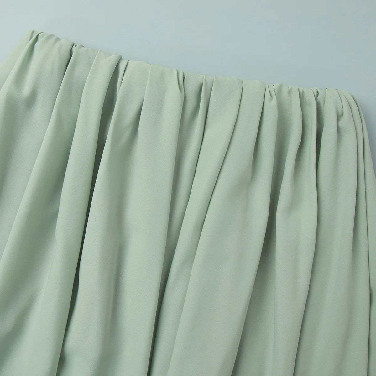 FDYOUI Elegant Solid Color Pleated Skirts for Women 2026 Chic High Slit Long Skirt High Street Office Lady Vacation Party Dress