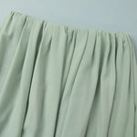 FDYOUI Elegant Solid Color Pleated Skirts for Women 2026 Chic High Slit Long Skirt High Street Office Lady Vacation Party Dress