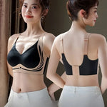 Women's V-Neck Seamless Push-Up Bra with Anti-Spill Design 4 Colors Anti-sagging Lift-up Bras Plus Size Comfort Lingerie M-4XL