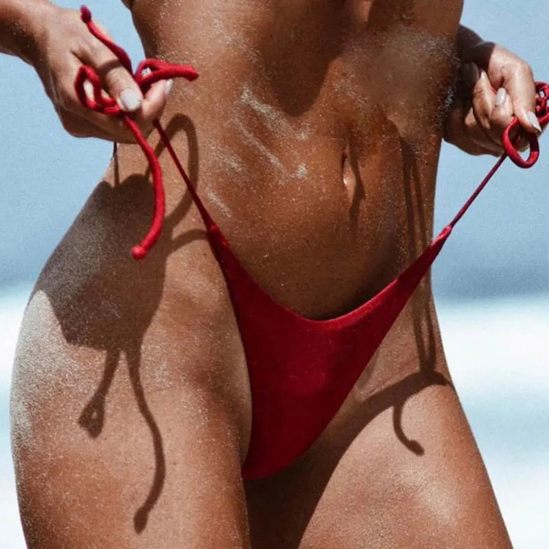Mini Micro Sexy Swimwear Women Bikini Brazil Butt Girls Sex Feminine Bikinis Lace-Up Sports Shorts Brazilian Thong Swim Shorts
